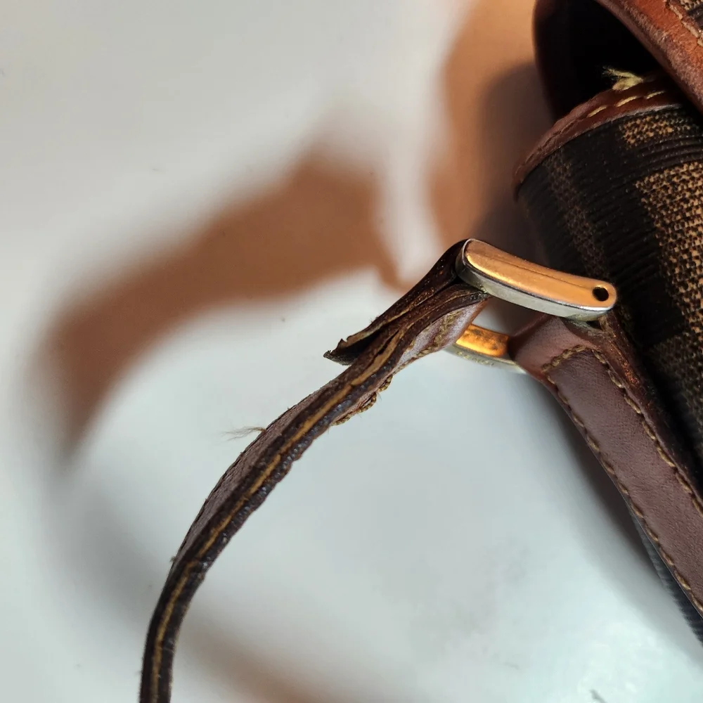 Vintage Fendi Zucca Canvas Leather Half-moon Crossbody Bag - Picture 6 of 15